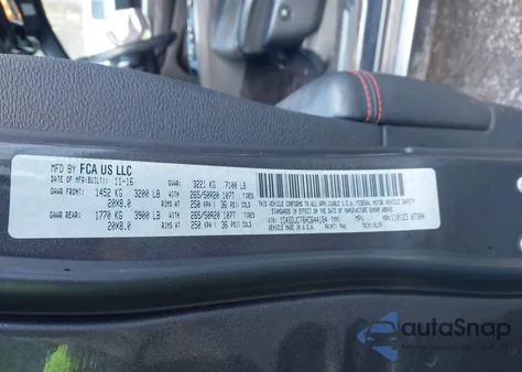 2017 Dodge Durango R/T Awd z USA, uszkodzony, nr VIN 1C4SDJCT6HC644184